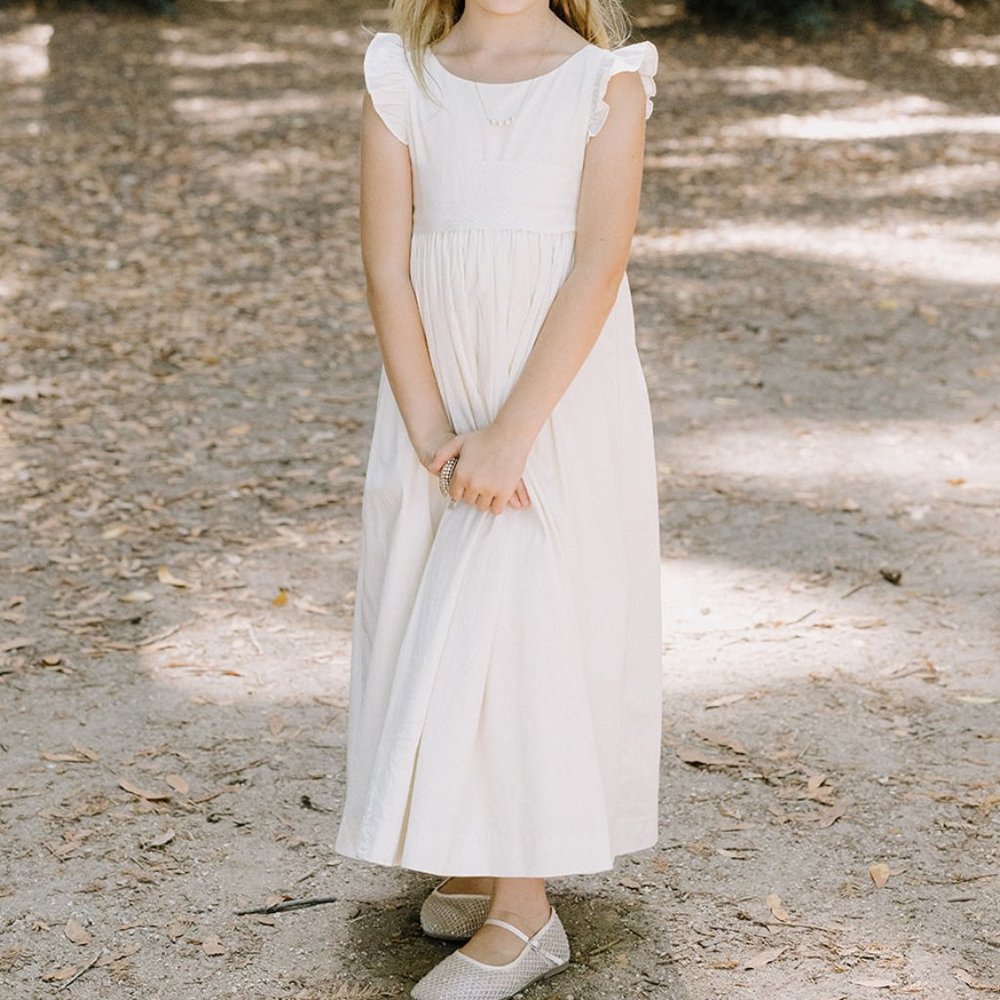 J.Crew Girls Flutter Sleeve Flower Girl Dress